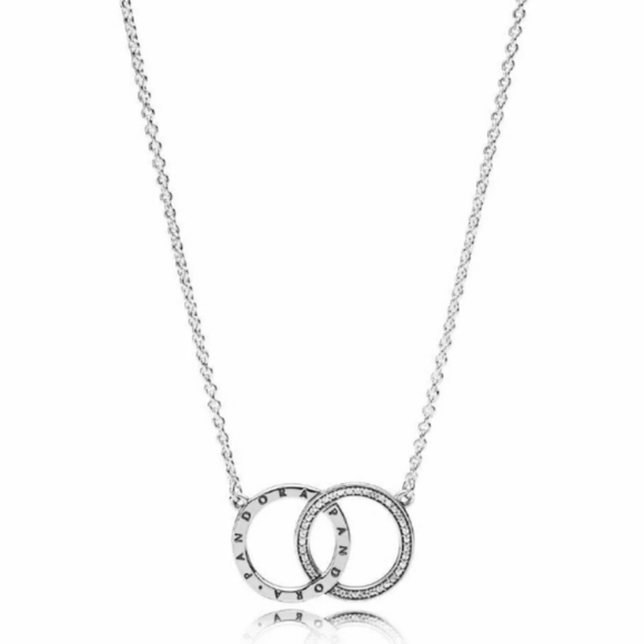 Pandora signature circle necklace with clear crys. - Picture 5 of 8